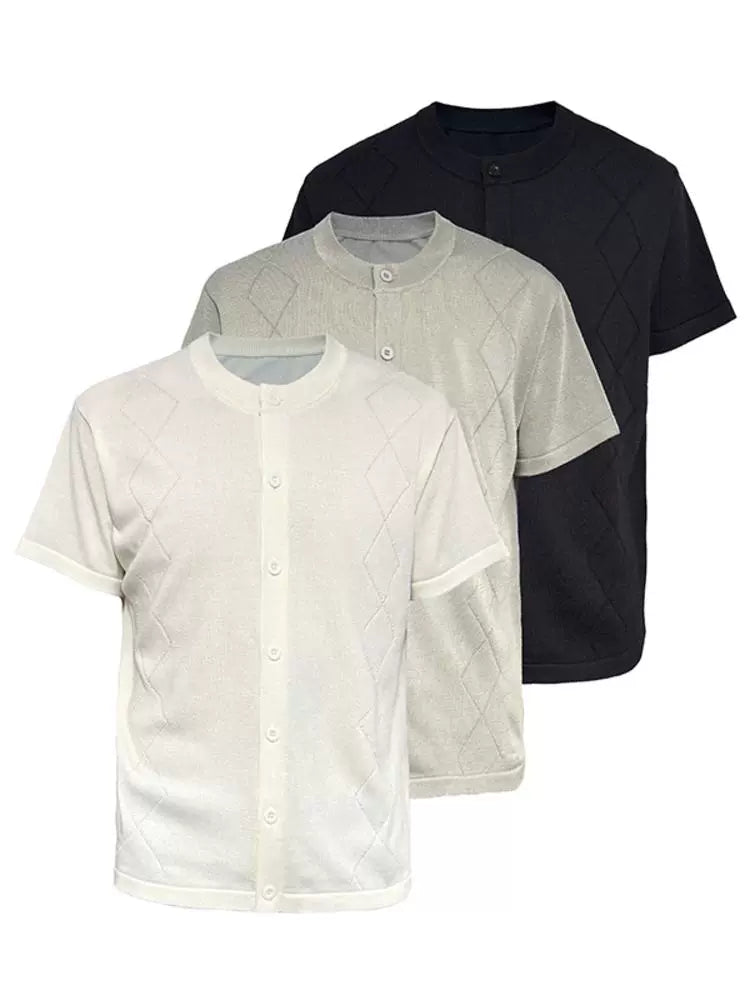 JCAESAR Diamond-knitted Cardigan