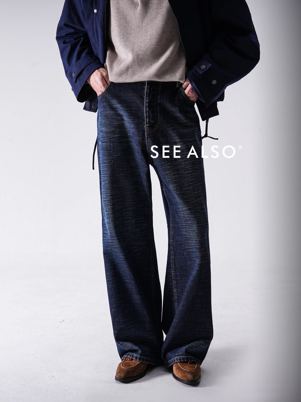 SEE ALSO Ba Series Old Money Upstart Retro Thermal Straight Jeans