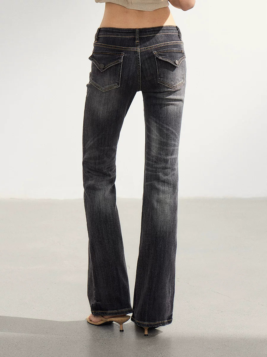 WITHMIN Low-rise Slim-fit Straight Jeans