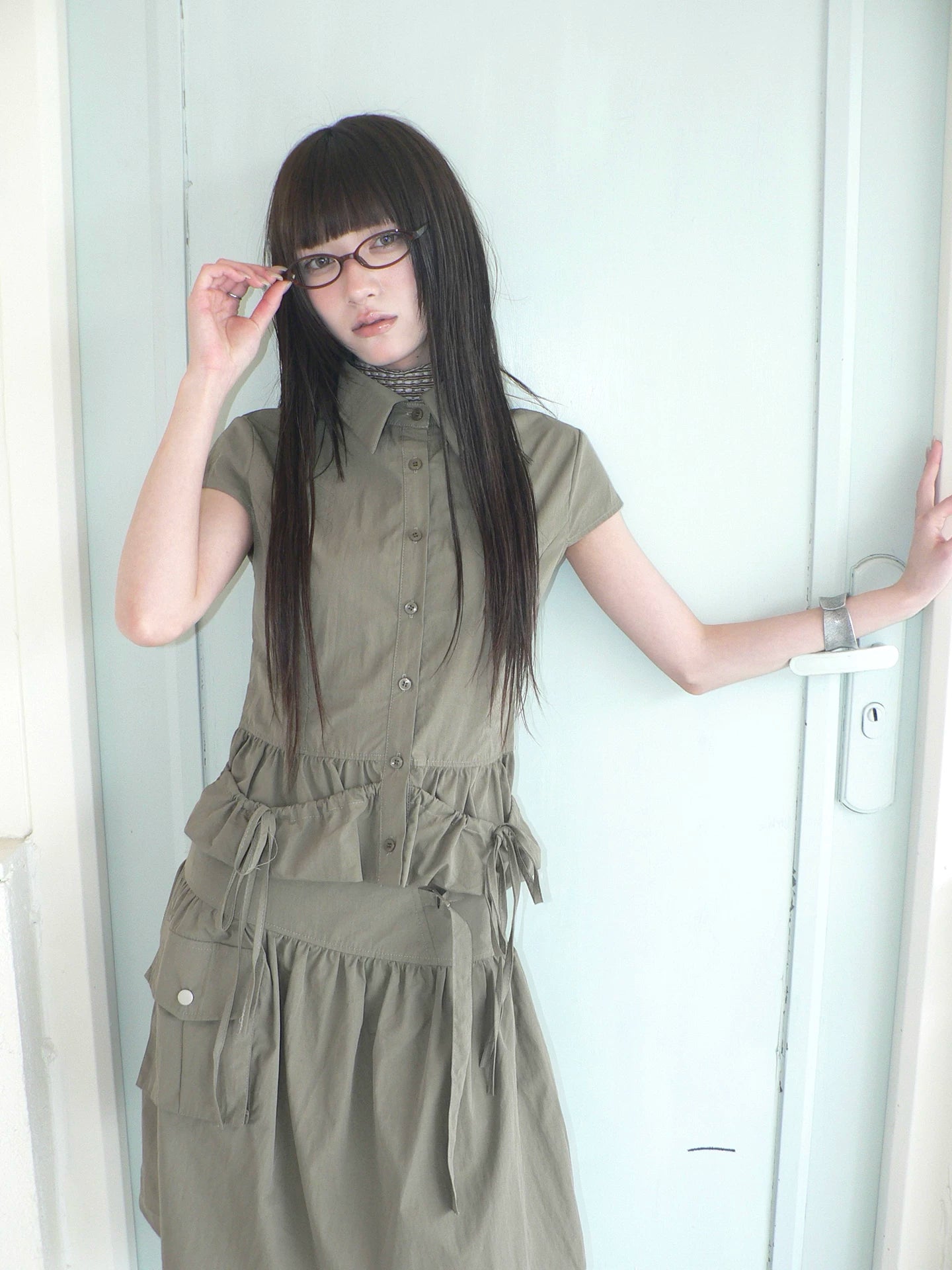 Ang: Project Vintage Single-breasted Shirt Skirt Set