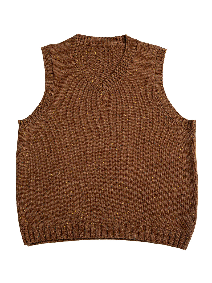 SOARIN Base Stacked Wear Loose Sleeveless Knitted Sweater Vest