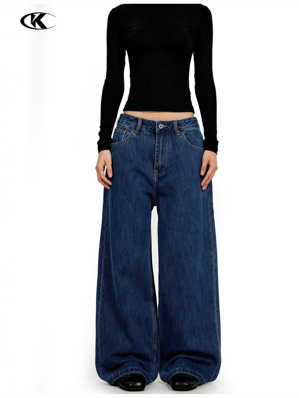 11KN Old Loose Wide Leg Casual Jeans