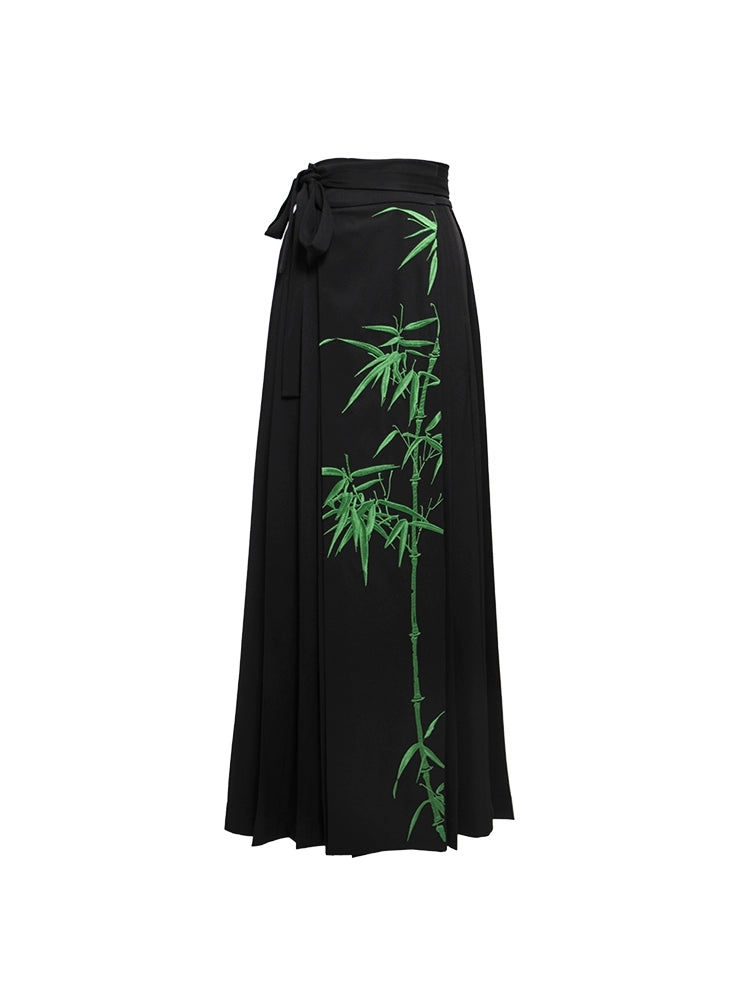 APOZi Embroidered New Chinese Style Skirt