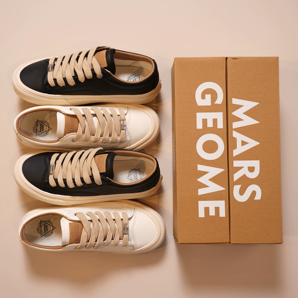 MARS GEOME Leather Casual Sports Minimalist Board Shoes