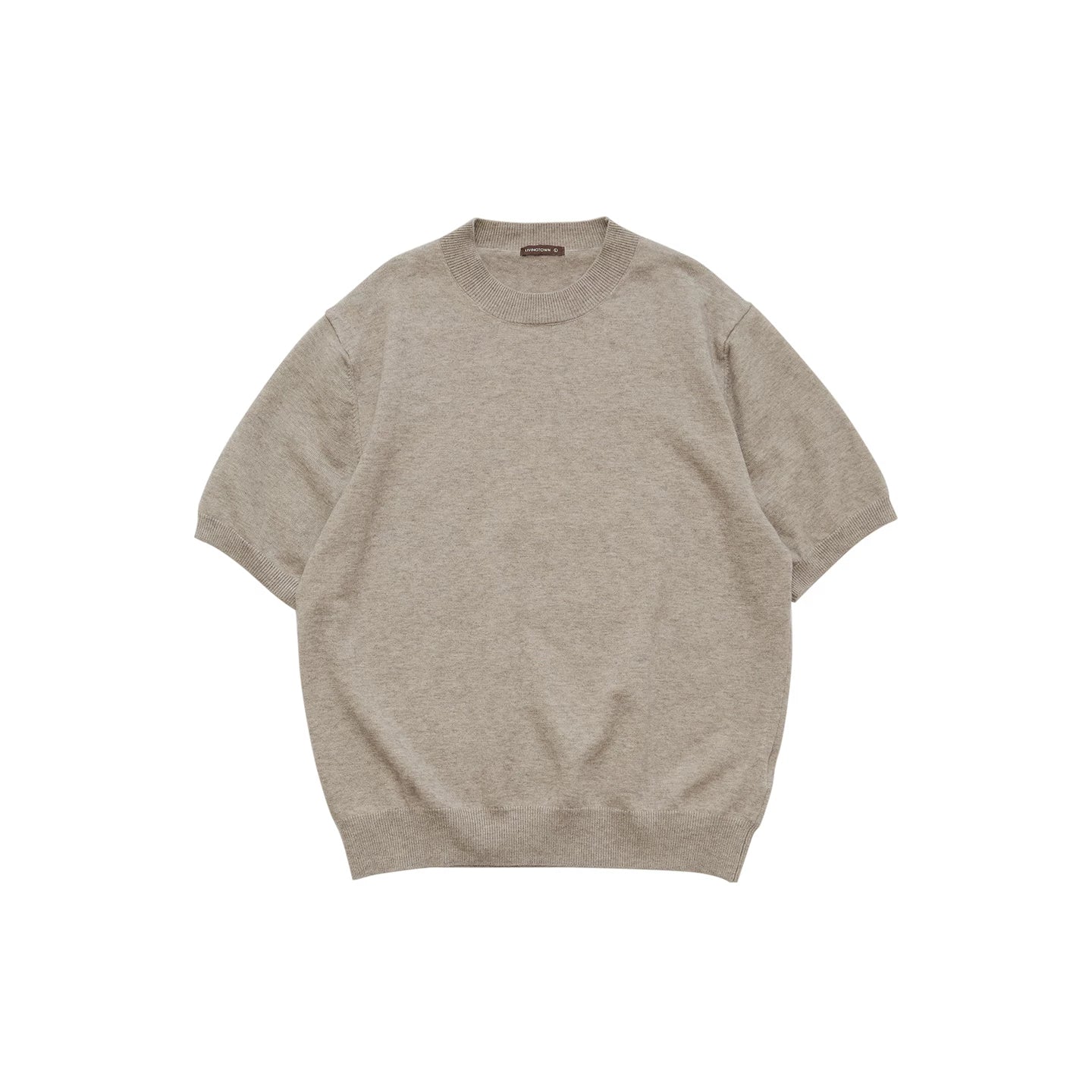 LIVINGTOWN Vintage Versatile Crew Neck Knitted Tee