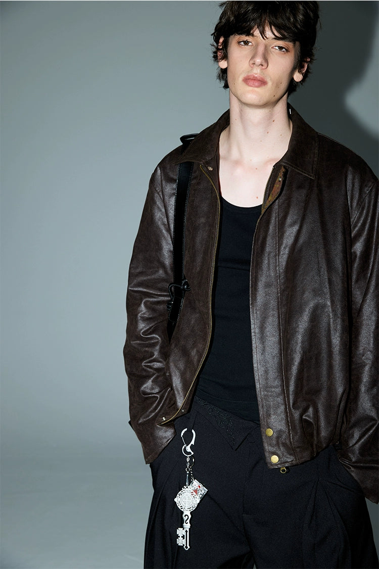 KREATE Contrasting Vintage Suede Jacket