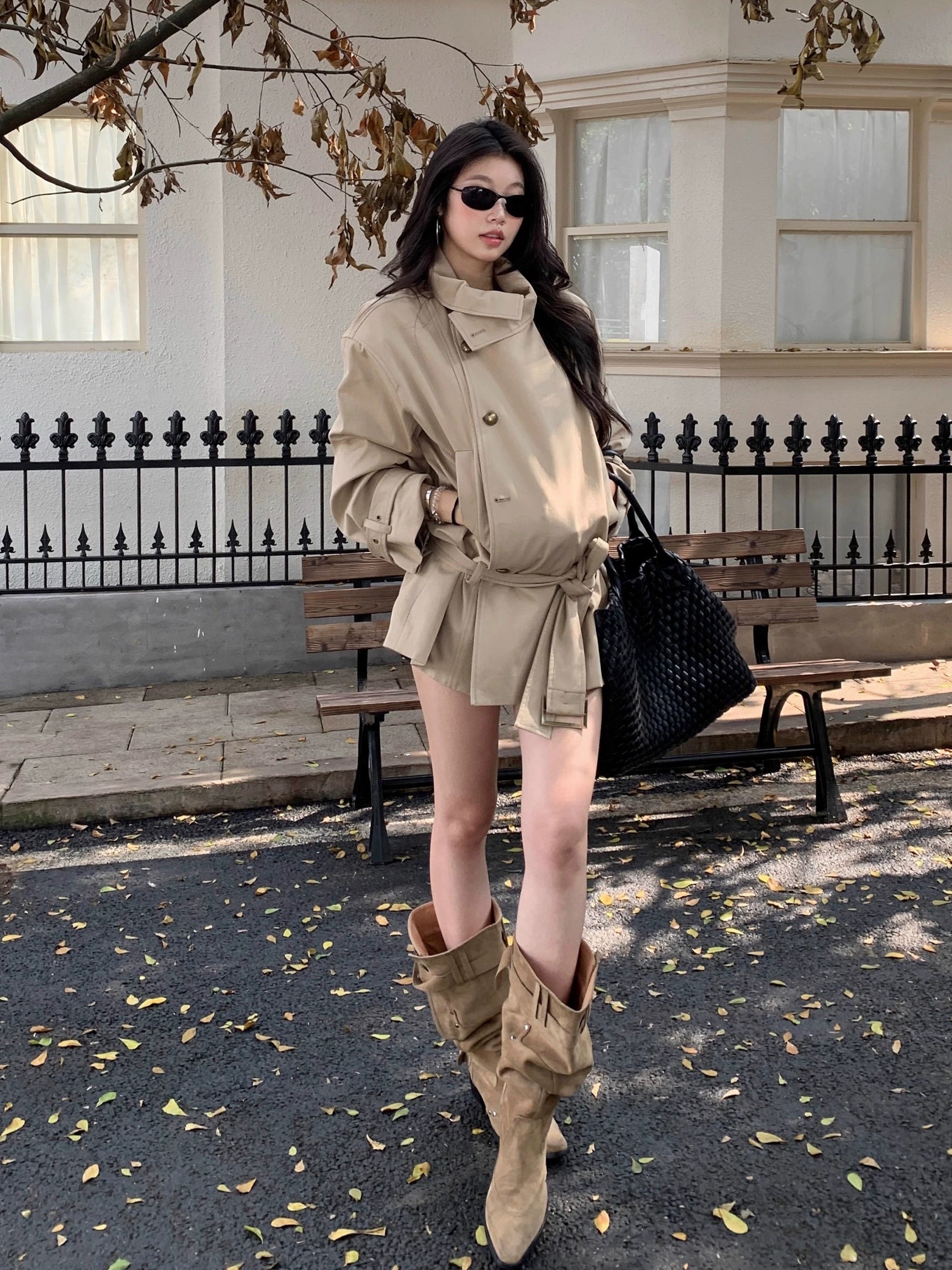 WITHMIN Loose and Thin Versatile Trench Coat