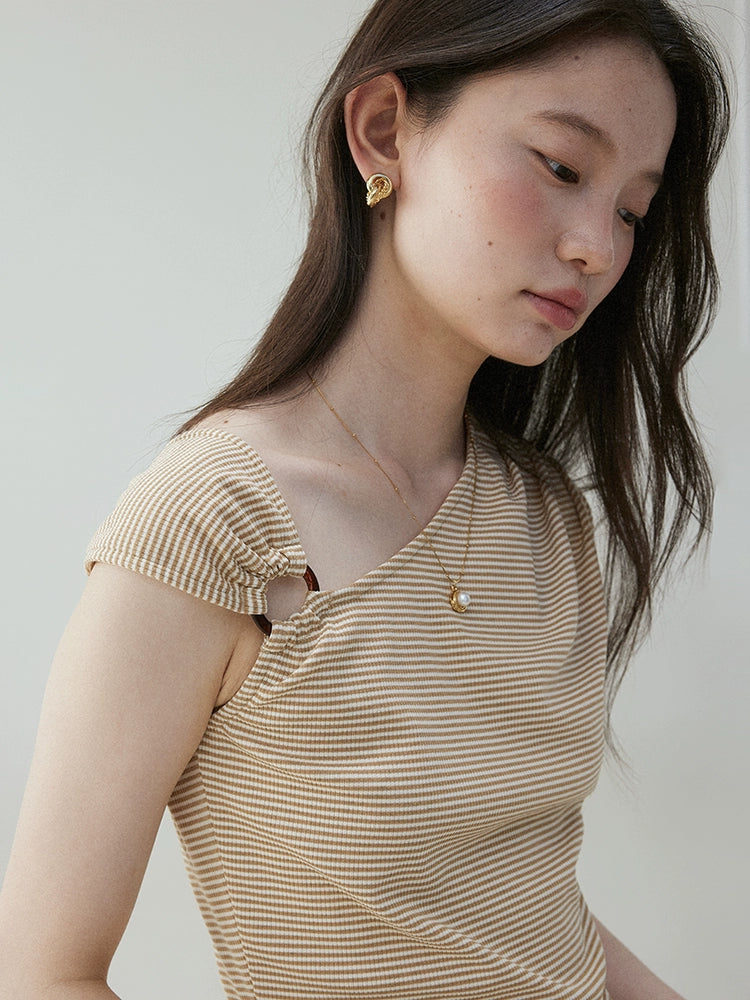 VOOE Irregular Striped Vest