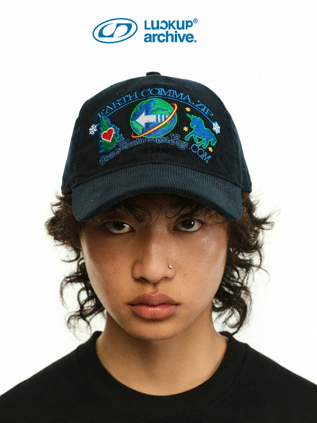LUCKUP Corduroy Embroidered Cap