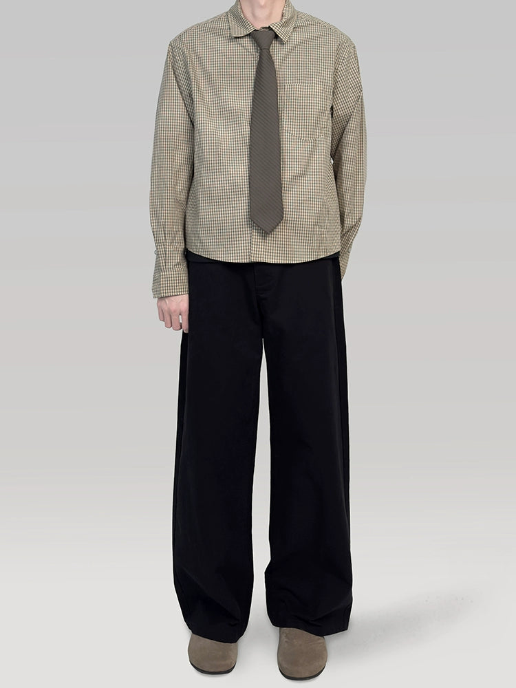 PLUS NO LOGO Plaid Long-sleeved Shirt