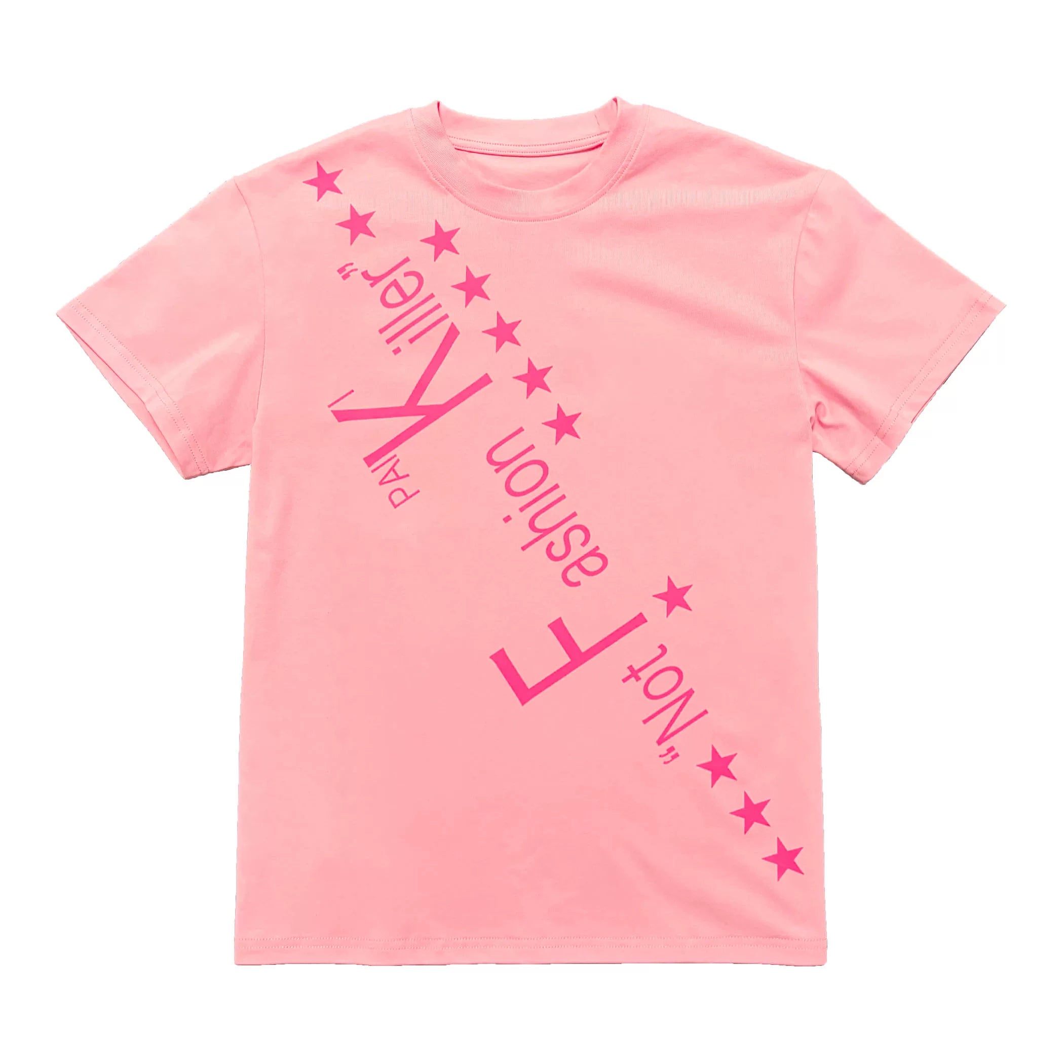 PAIKI English Tagline Front Shoulder Casual Tee