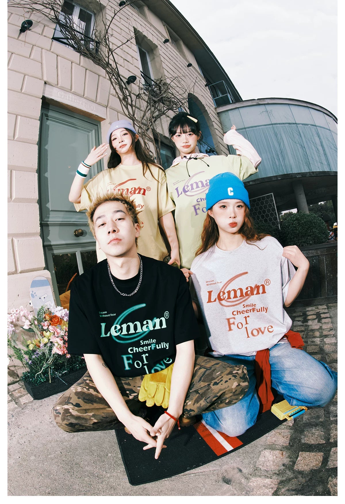 Lemanism Letter Print Loose Casual Tee