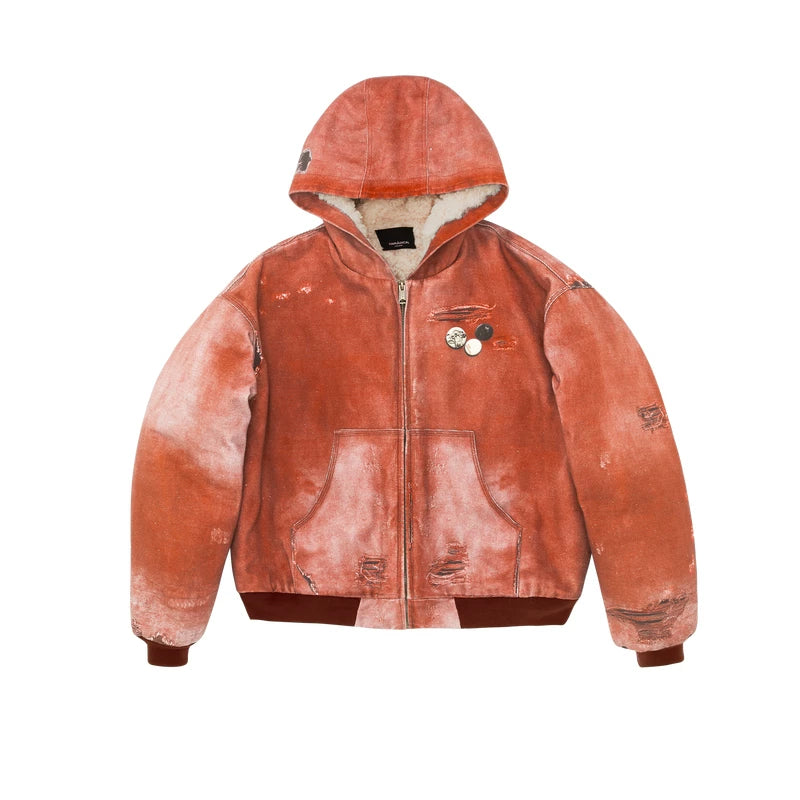 NONRADICAL 3D Printed Bead Sail Hooded Fleece Jacket