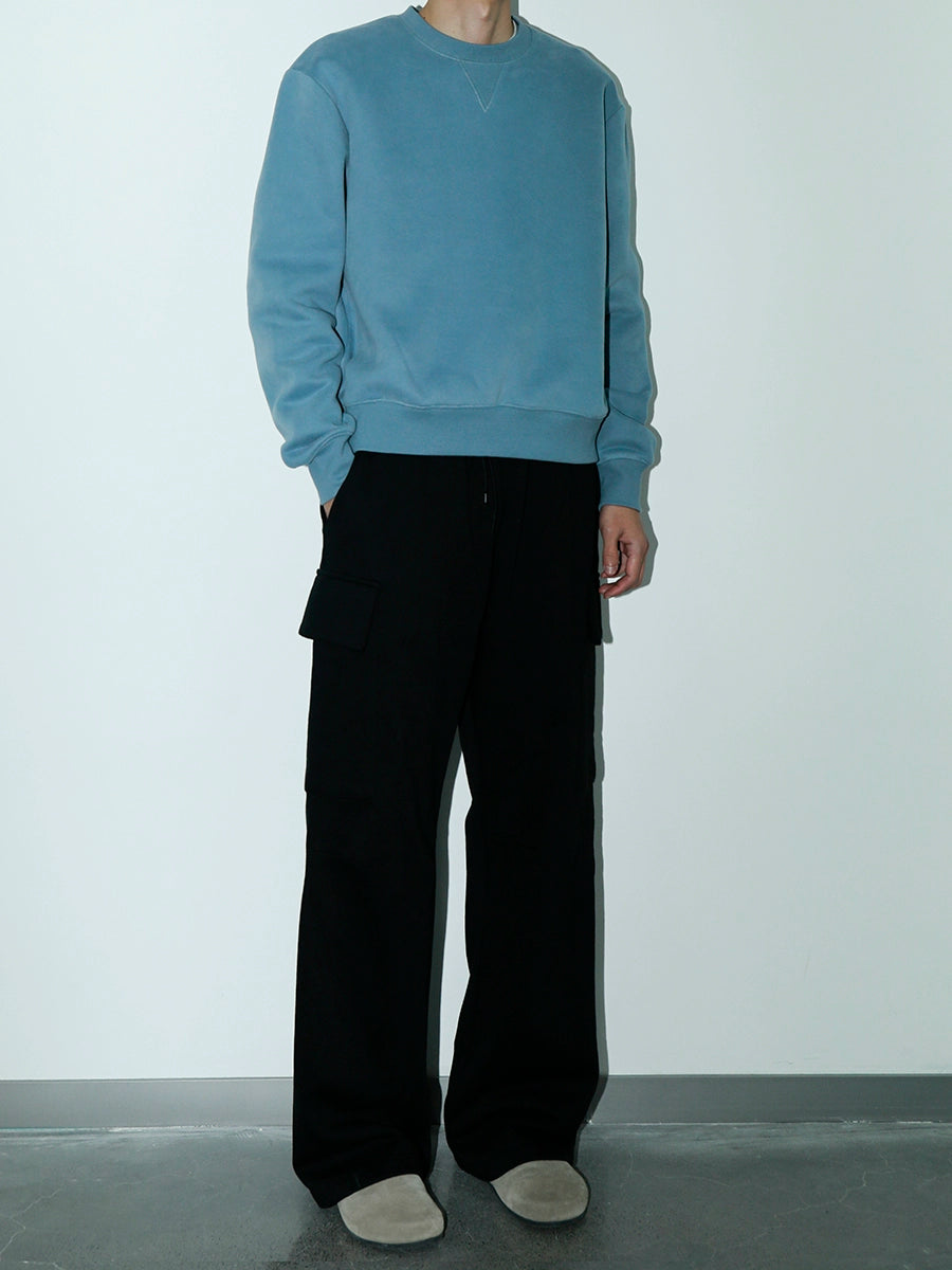 PLUS NO LOGO Warm Fleece Short Wide Pullover Sweater