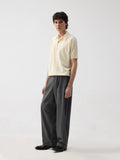 TERRAINCOGNITA Simple Knitted Lapel Polo Shirt