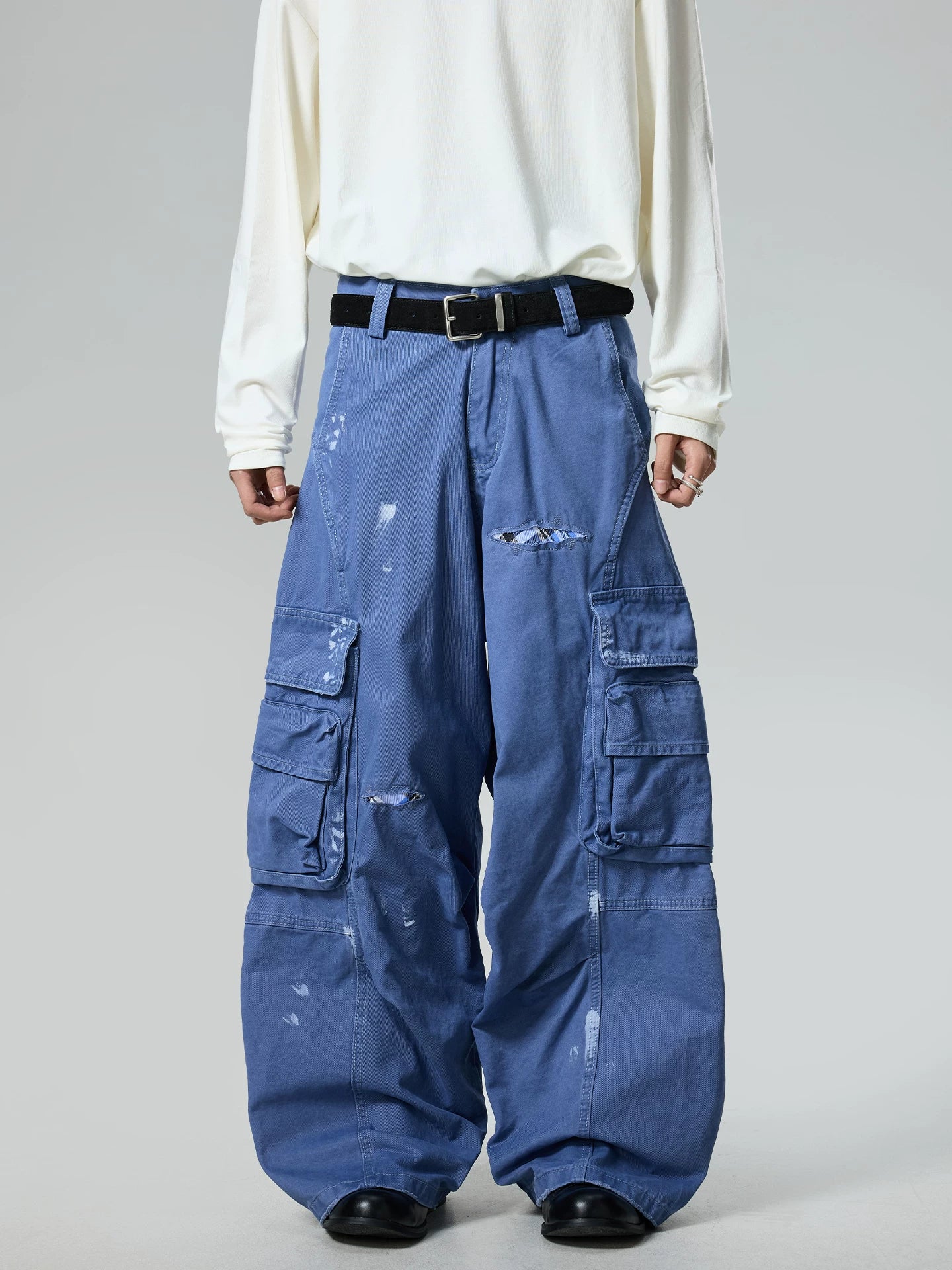 BTSG Vintage Washed Ink Wide Leg pants