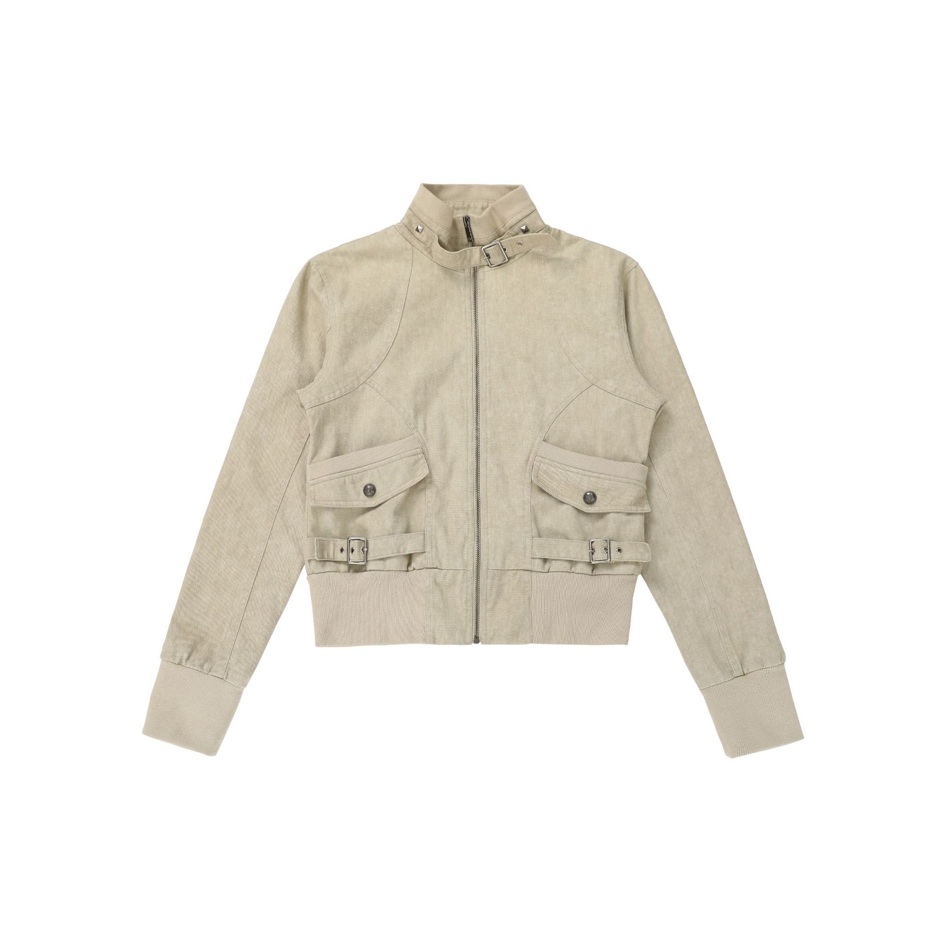 CHANYOOU Vintage Stand-up Collar Neutral Style Jacket