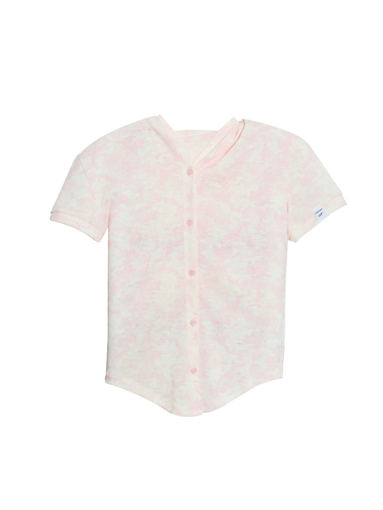 EZEK Miu Short-sleeved Hooded Shirt