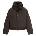 11KN Retro Fur Collar Anti-wrinkle Thermal Jacket