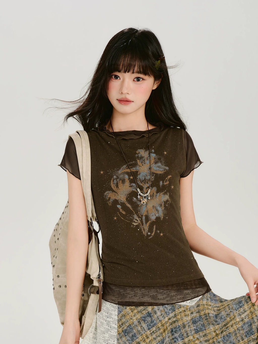 Girlyhalo Retro Hot Diamond Slim Tee