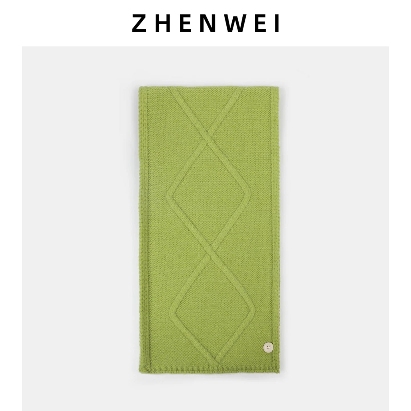 ZHENWEI Knitted Twist Cross Button Neck Protector Scarf Shawl