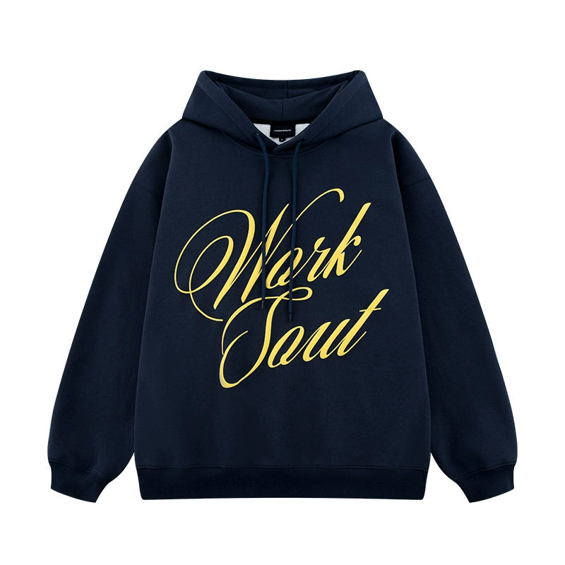 NICEBAD Flower LOGO Printed Hooded Sweater