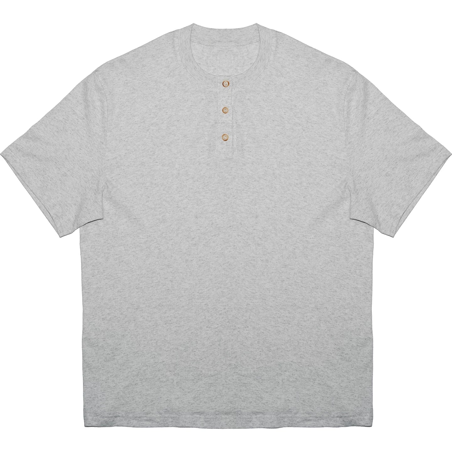 O3PARK Vintage Loose Henry Collar Knitted Tee