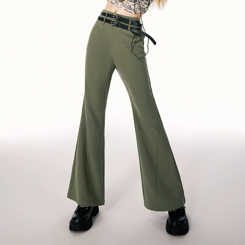 Imone Simple and Thin High-waisted Micro-pull Pants