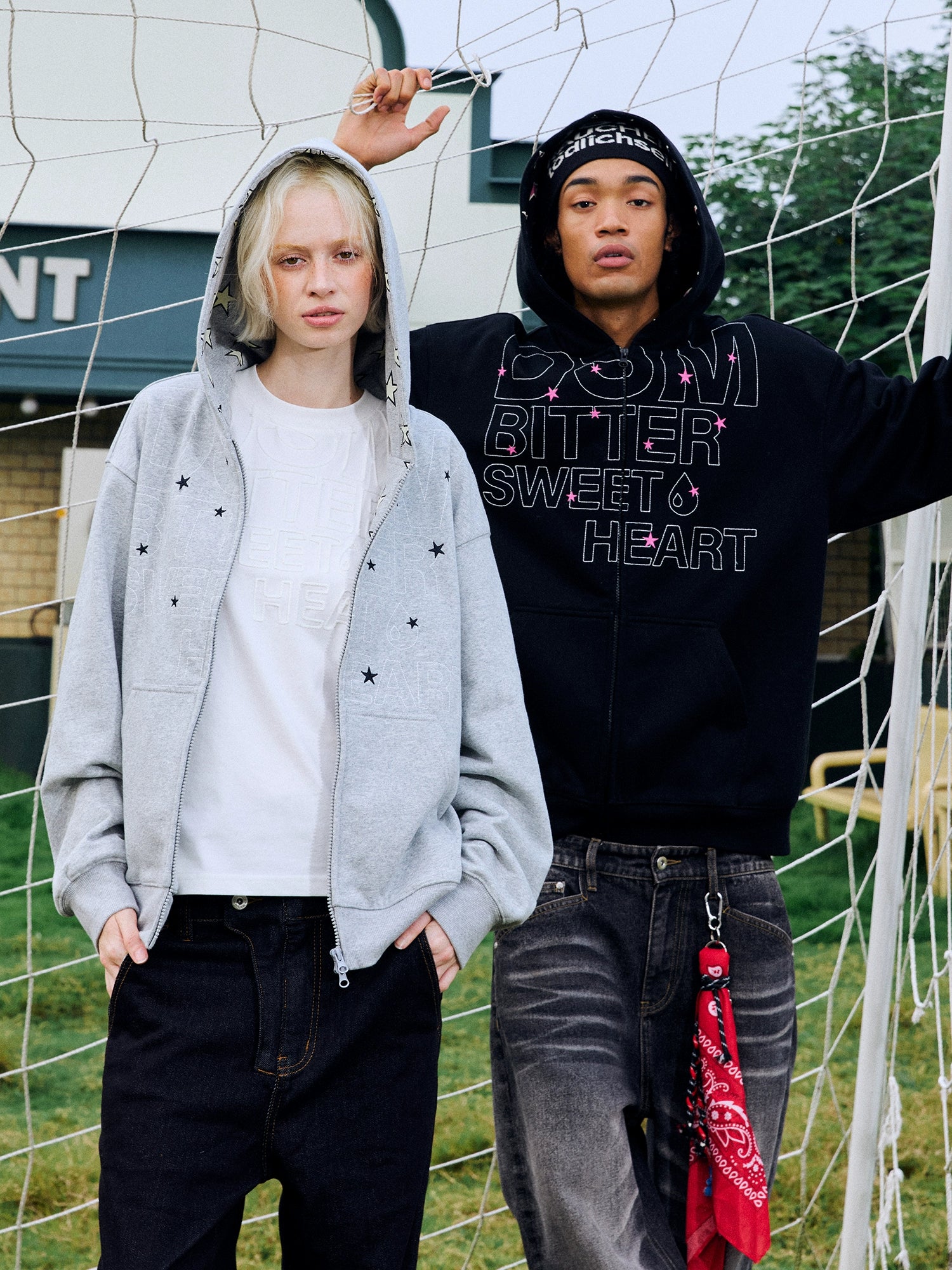 DONSMOKE Star Stitching Loose and Comfortable Contrasting Coat