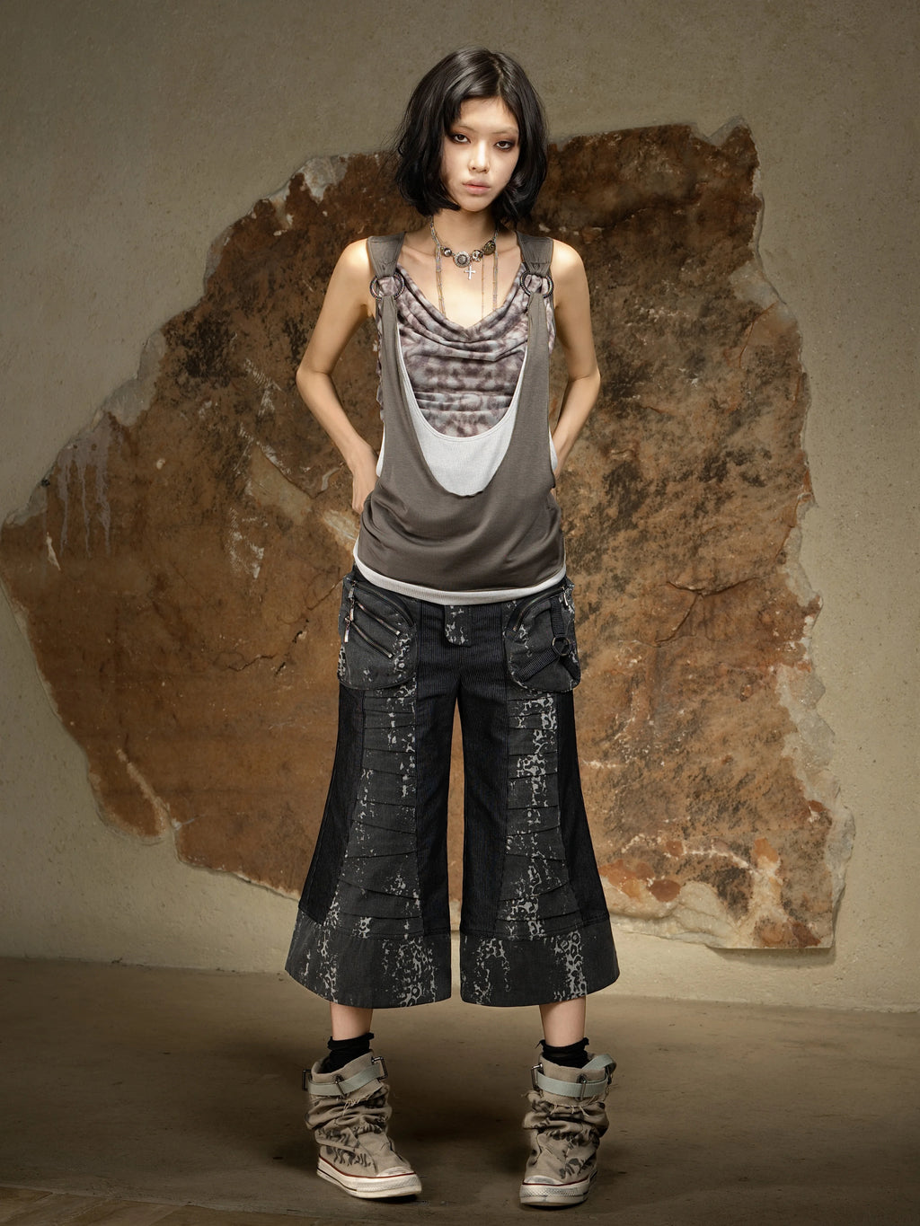 ARIADNAw Casual Spicy Nine-point Pants