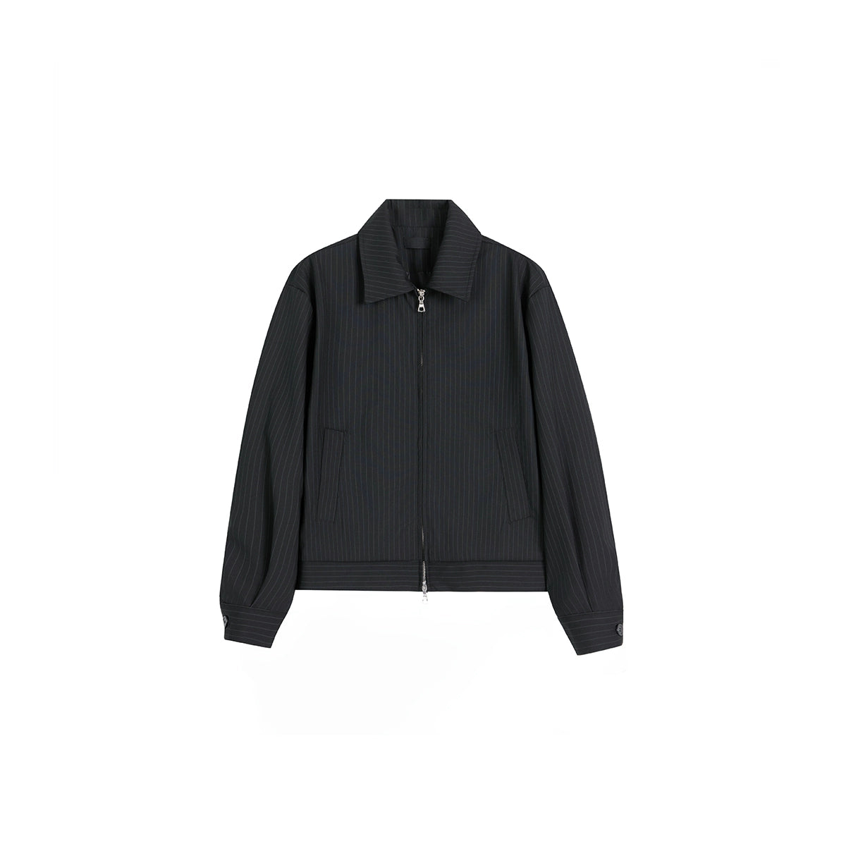 [PLUS NO LOGO] 25AW striped jacket short lapel zipper jacket
