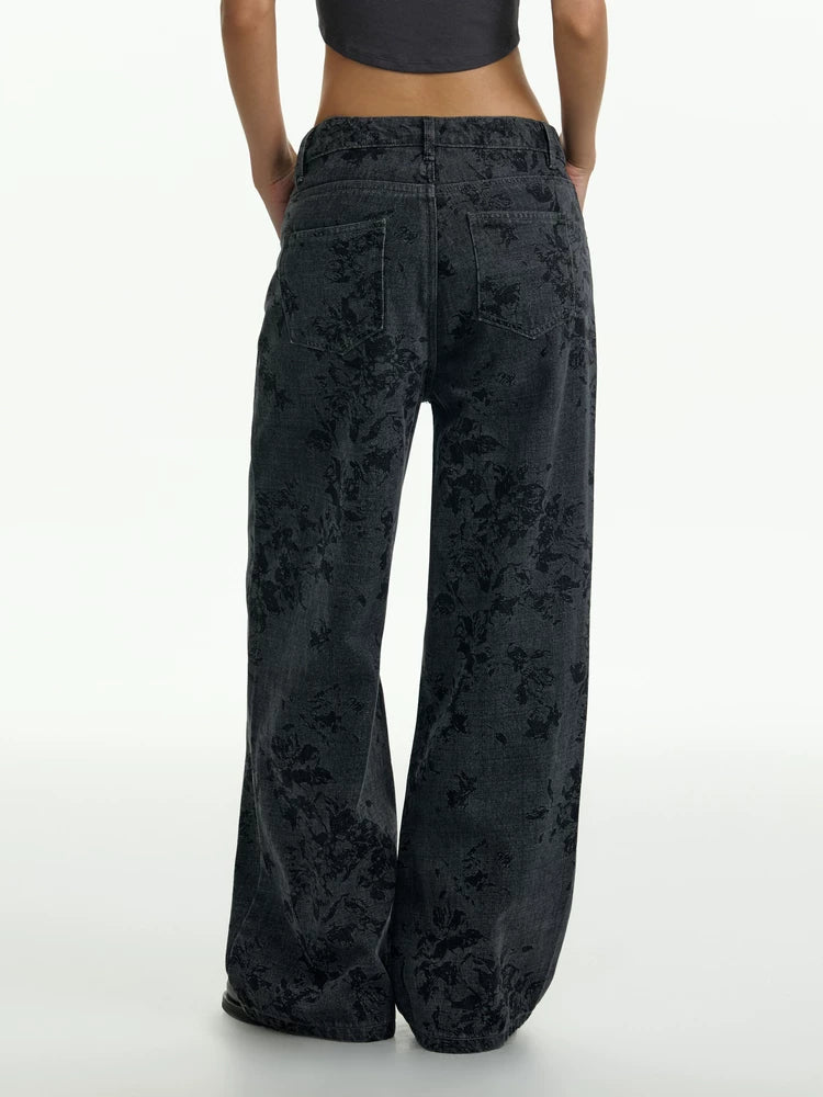 TGNS Jacquard Straight Loose Jeans