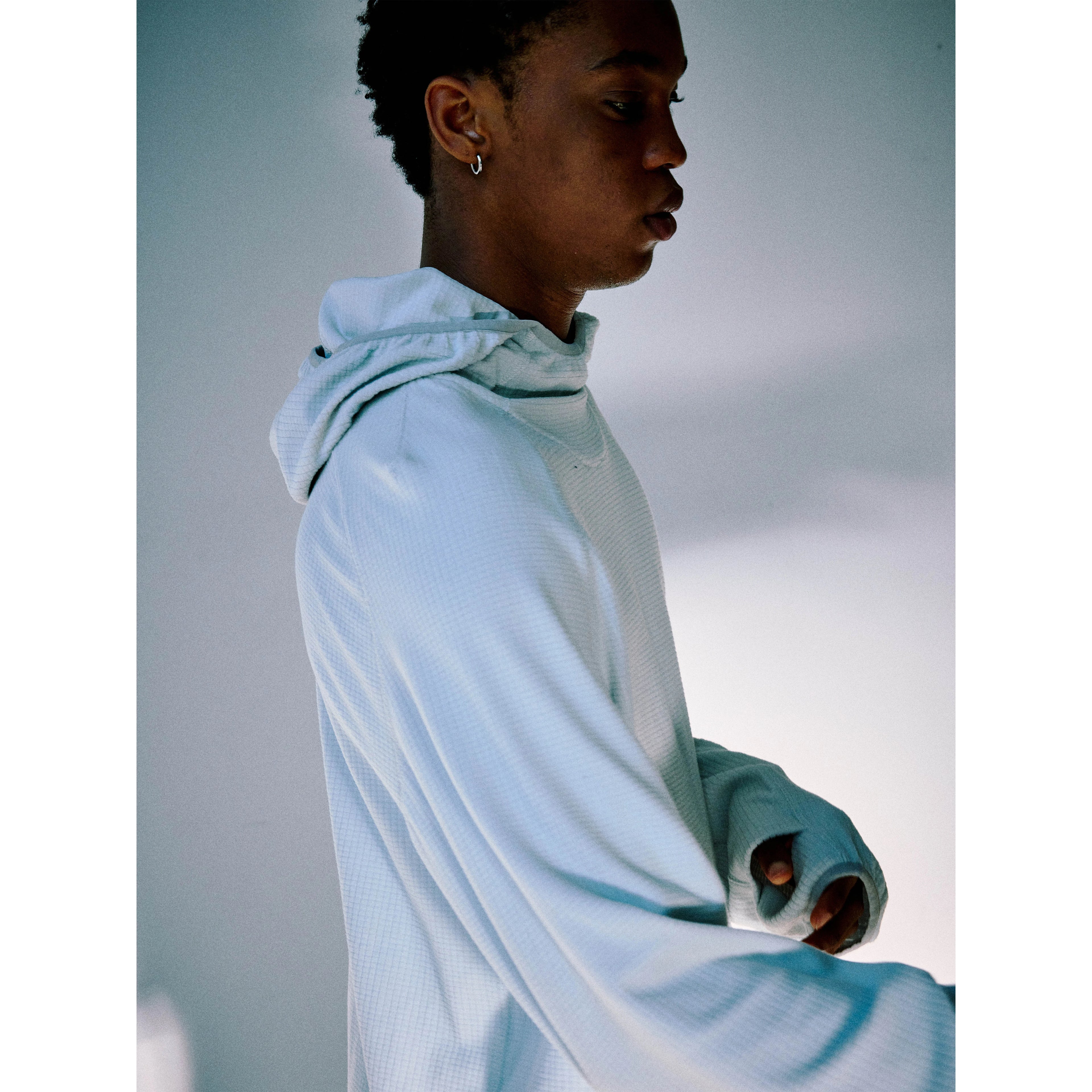 Anniehall Waffle Fleece Outdoor Running Hooded Sweater