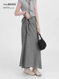 Three High Waist Slim Plaid Skirts