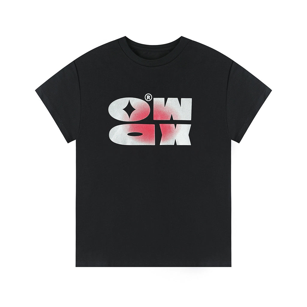 OWOX Letter Logo Smudge Casual Short Tee