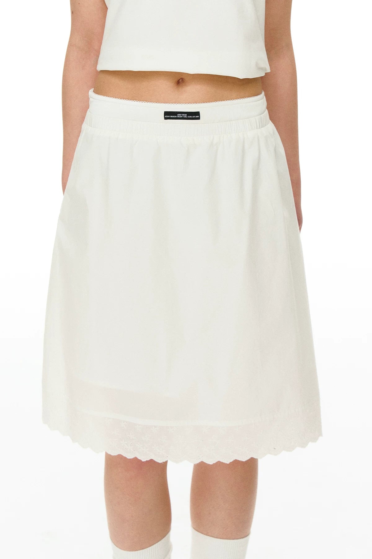 Ariseism Vintage Satin Patchwork Skirt