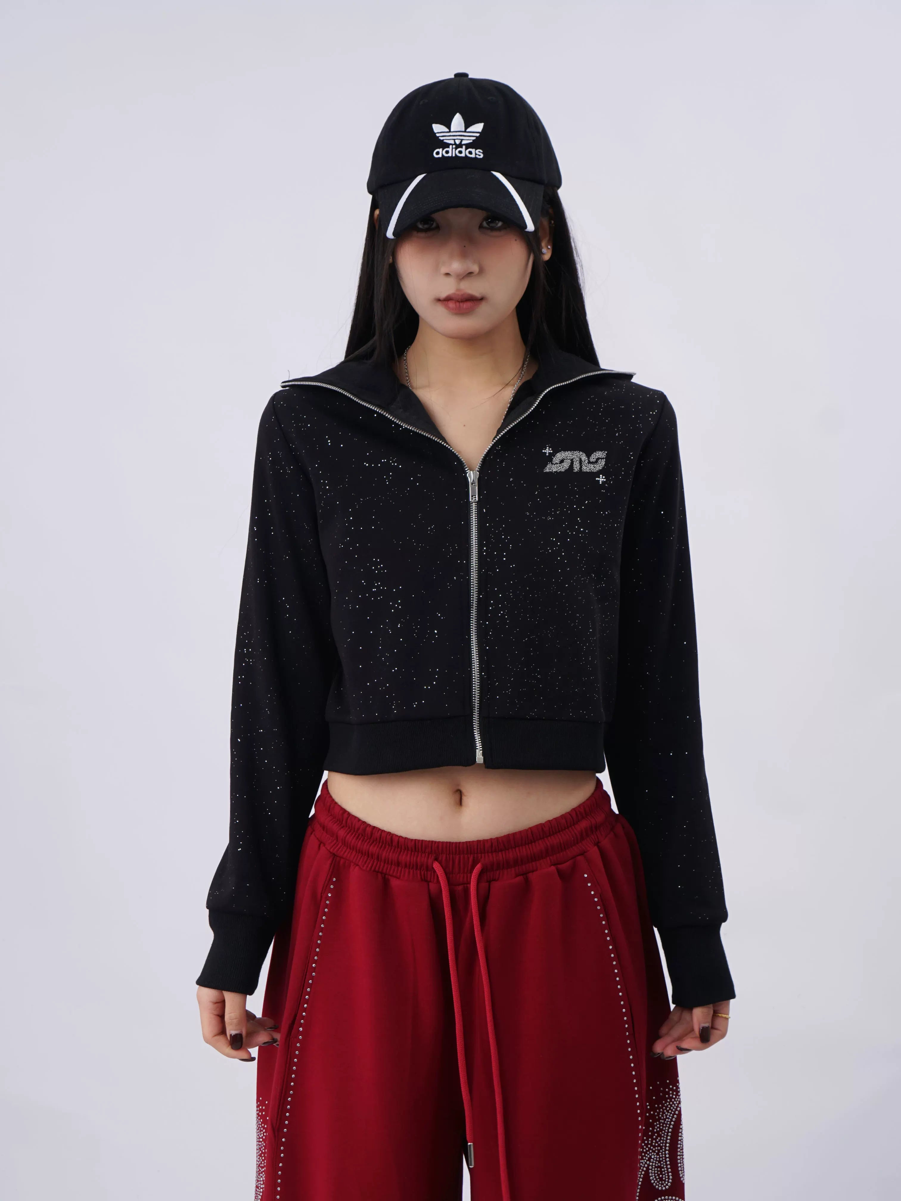 SAMUSAN Hot Diamond Three-dimensional Embroidered Sweater Jacket