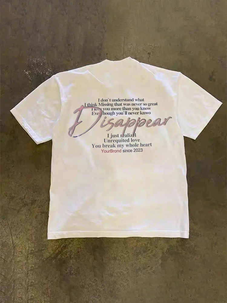UPUPXIA Loose Casual Niche Tee