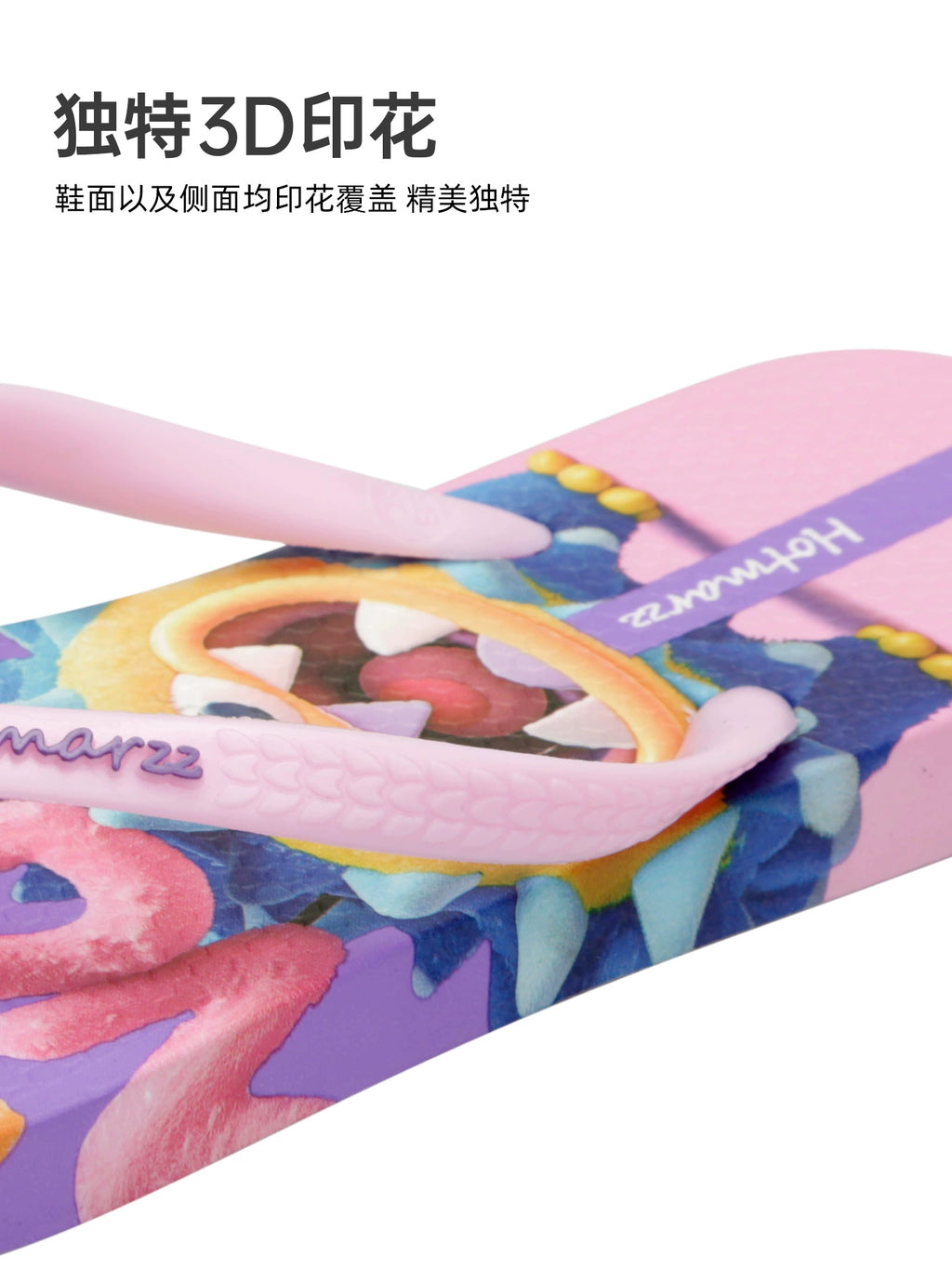 Hothotmarzz Casual Non-slip and Wear-resistant Cartoon Printed Flip-flops