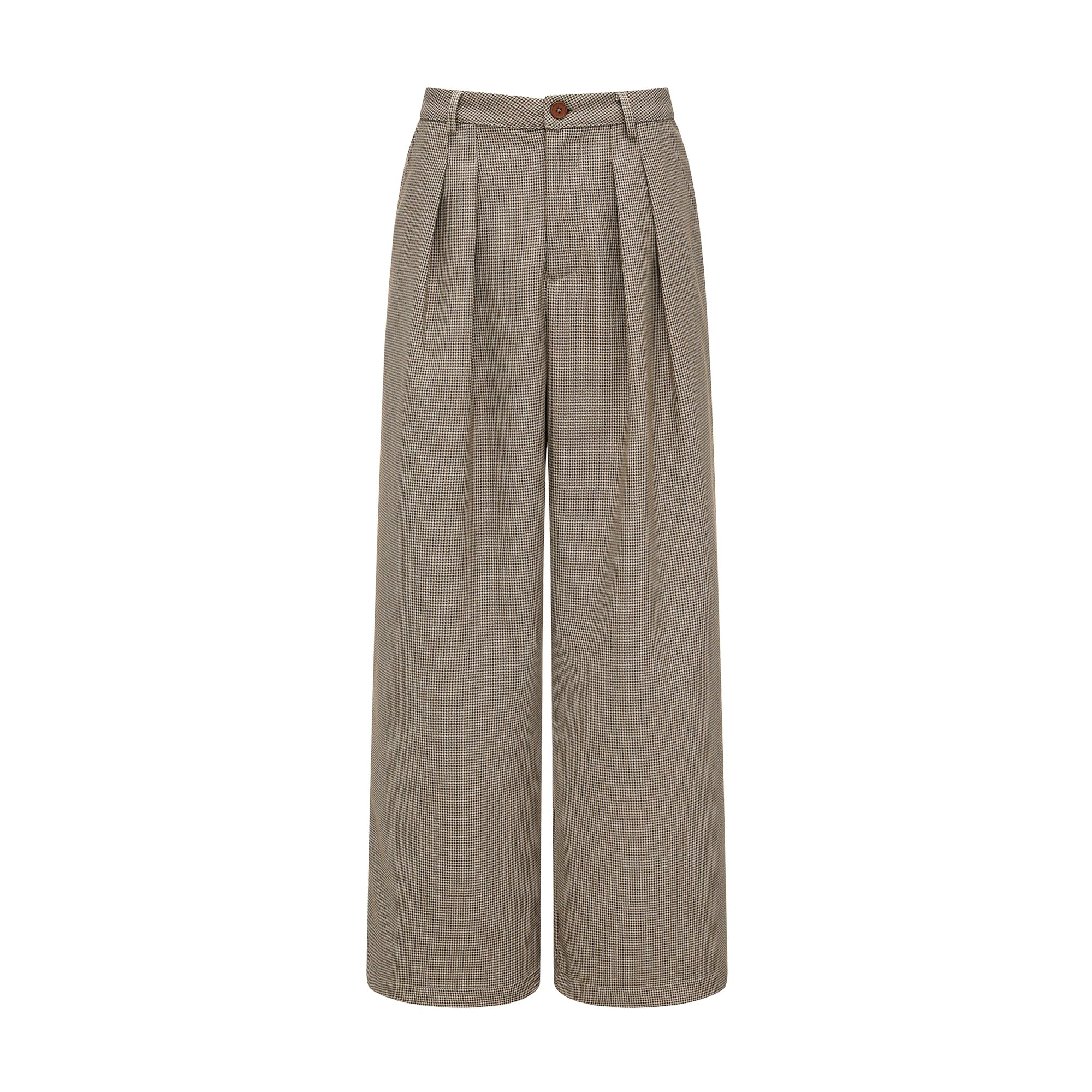 SINONOME Pleated A-shaped Wide-leg Loose Casual Trousers