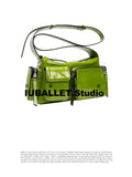 Iuballet Retro First Layer Cowhide Shoulder Armpit Bag