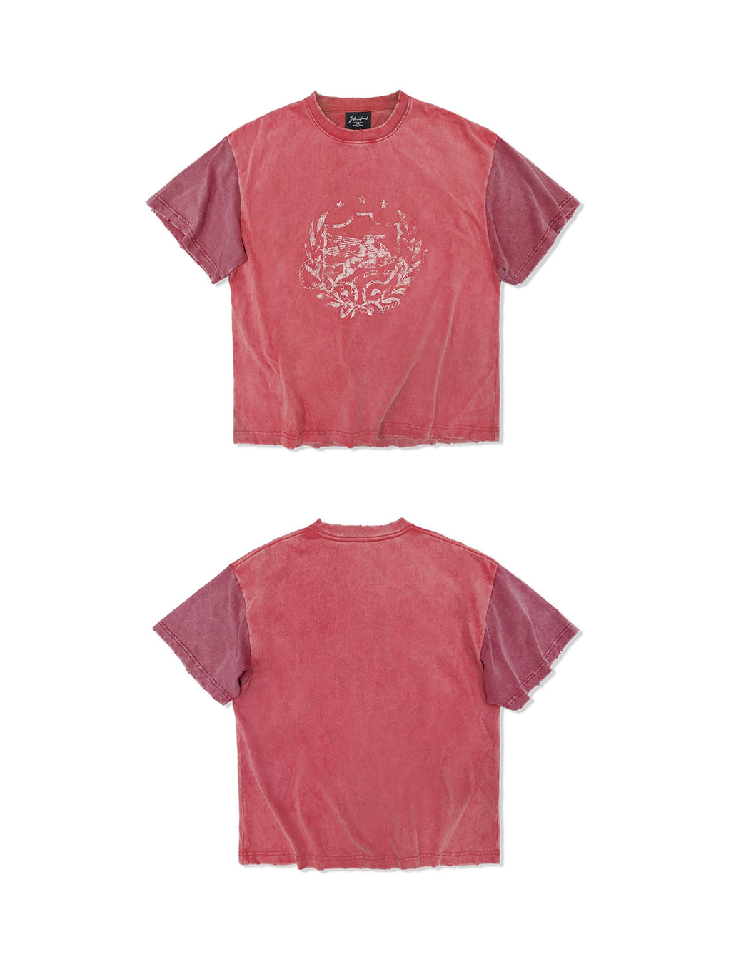 WANNA LAB Old Color Matching Loose Tee