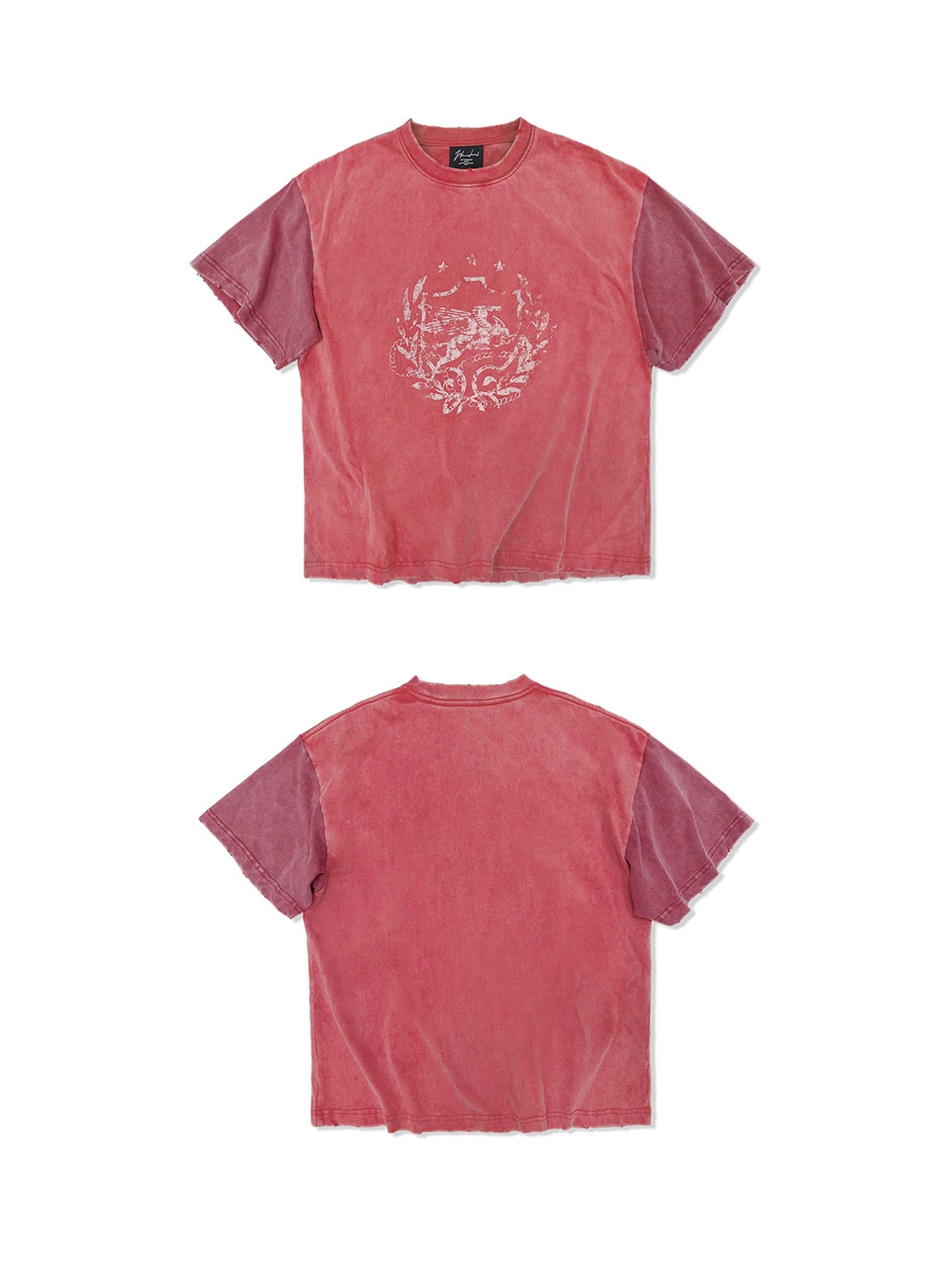 WANNA LAB Old Color Matching Loose Tee
