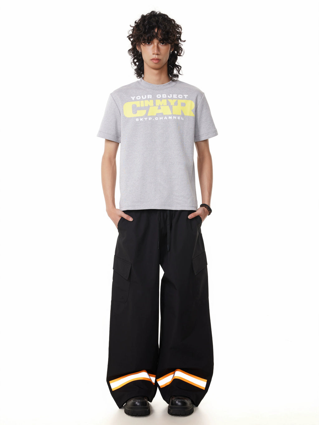 BTSG Three-dimensional Multi-pocket Retro Loose Wide-leg Cargo Pants
