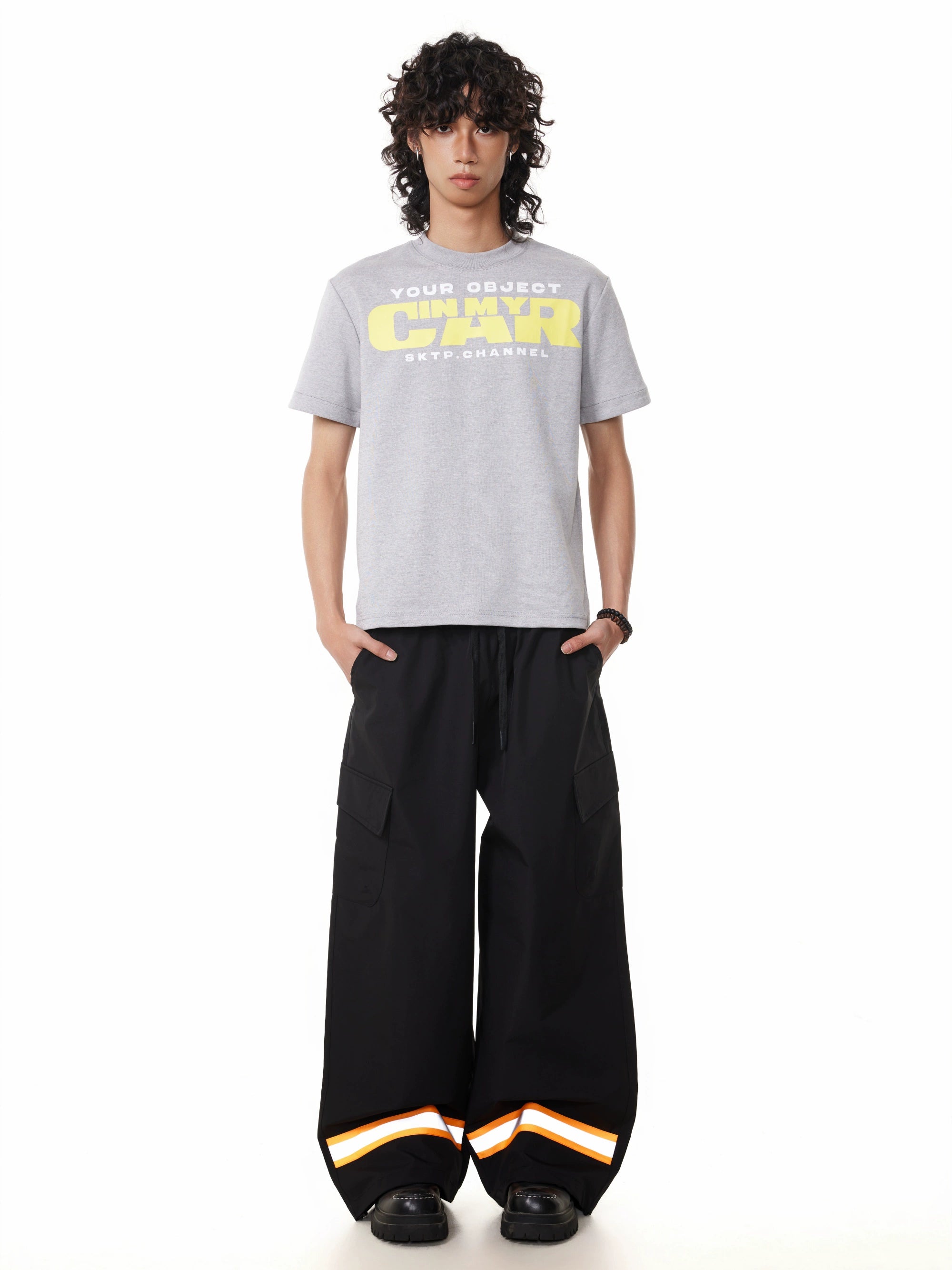 BTSG Three-dimensional Multi-pocket Retro Loose Wide-leg Cargo Pants