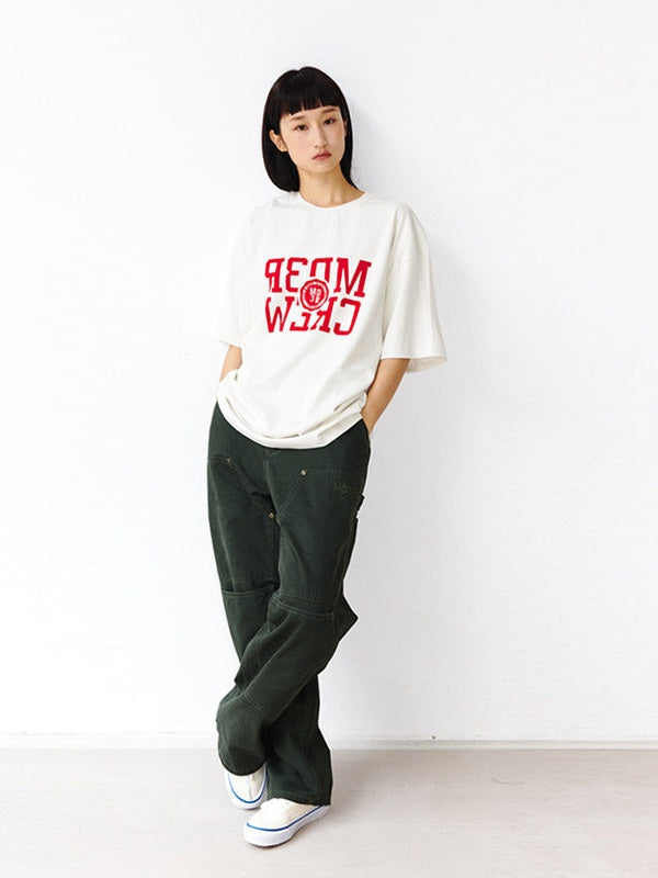 UNF mirror flip flocking pure cotton Tee