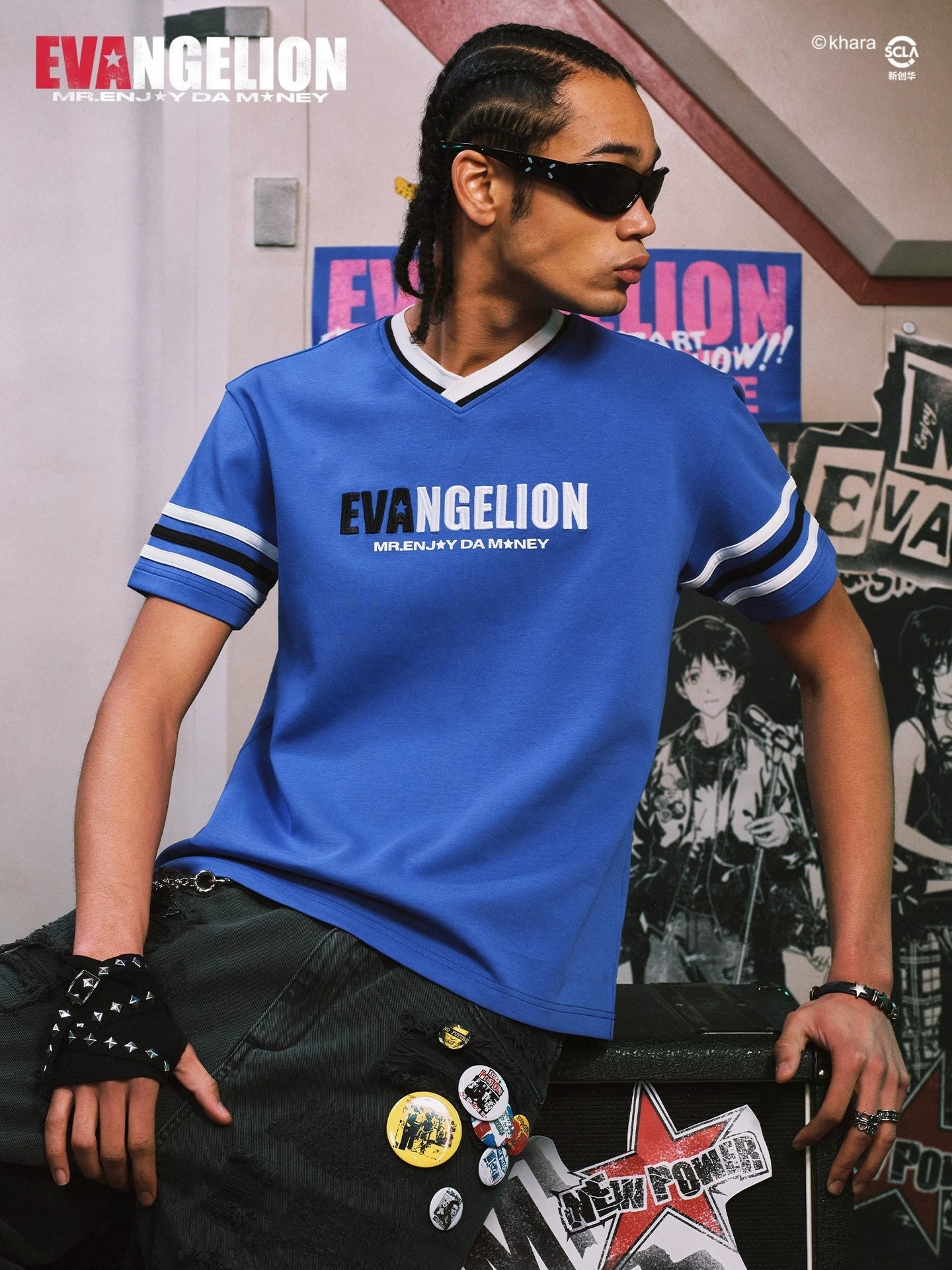 MEDM Embroidery Print Casual Tee