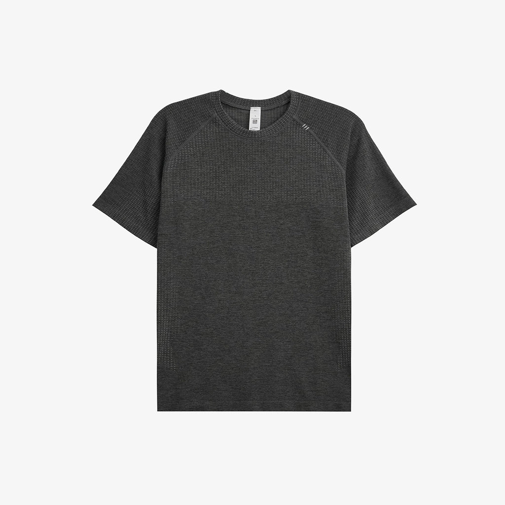 NO LOGO Quick Drying Seamless Jacquard Sports Slim Tee