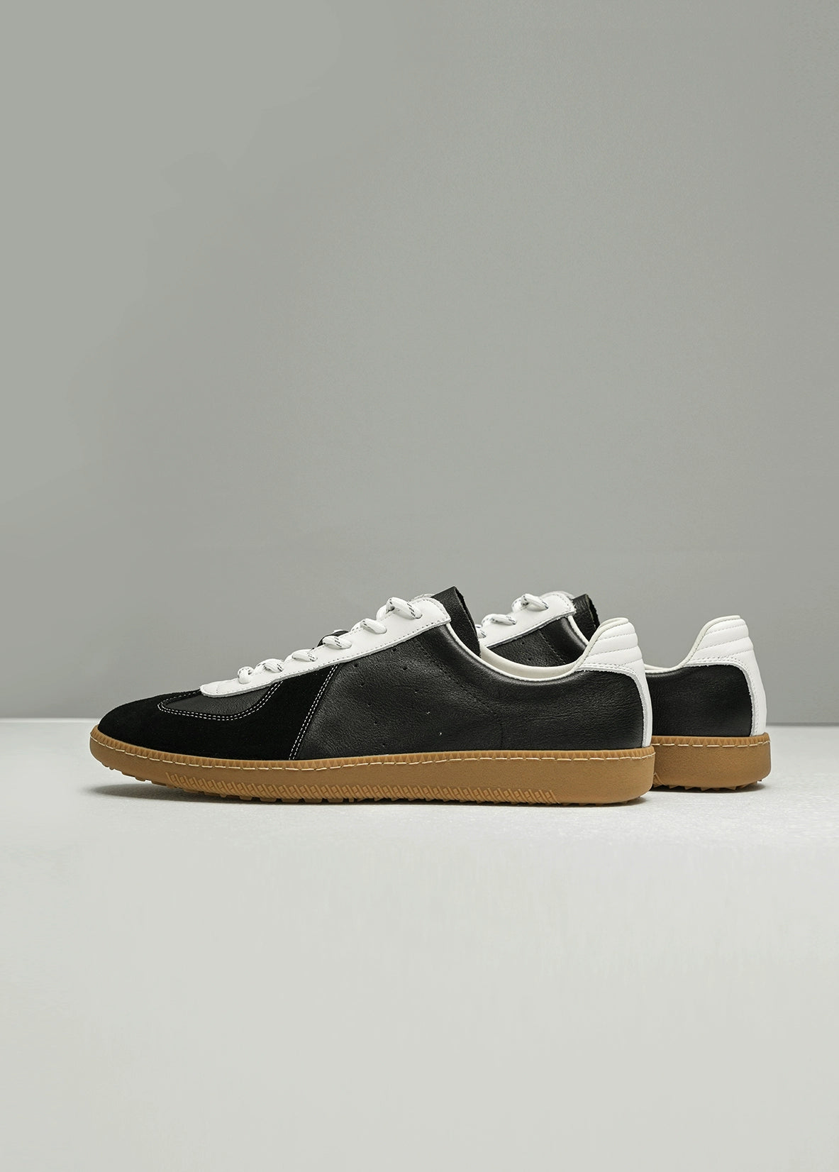 NO LOGO Heightening Moral Training Splicing Leather Shoes Board Shoes