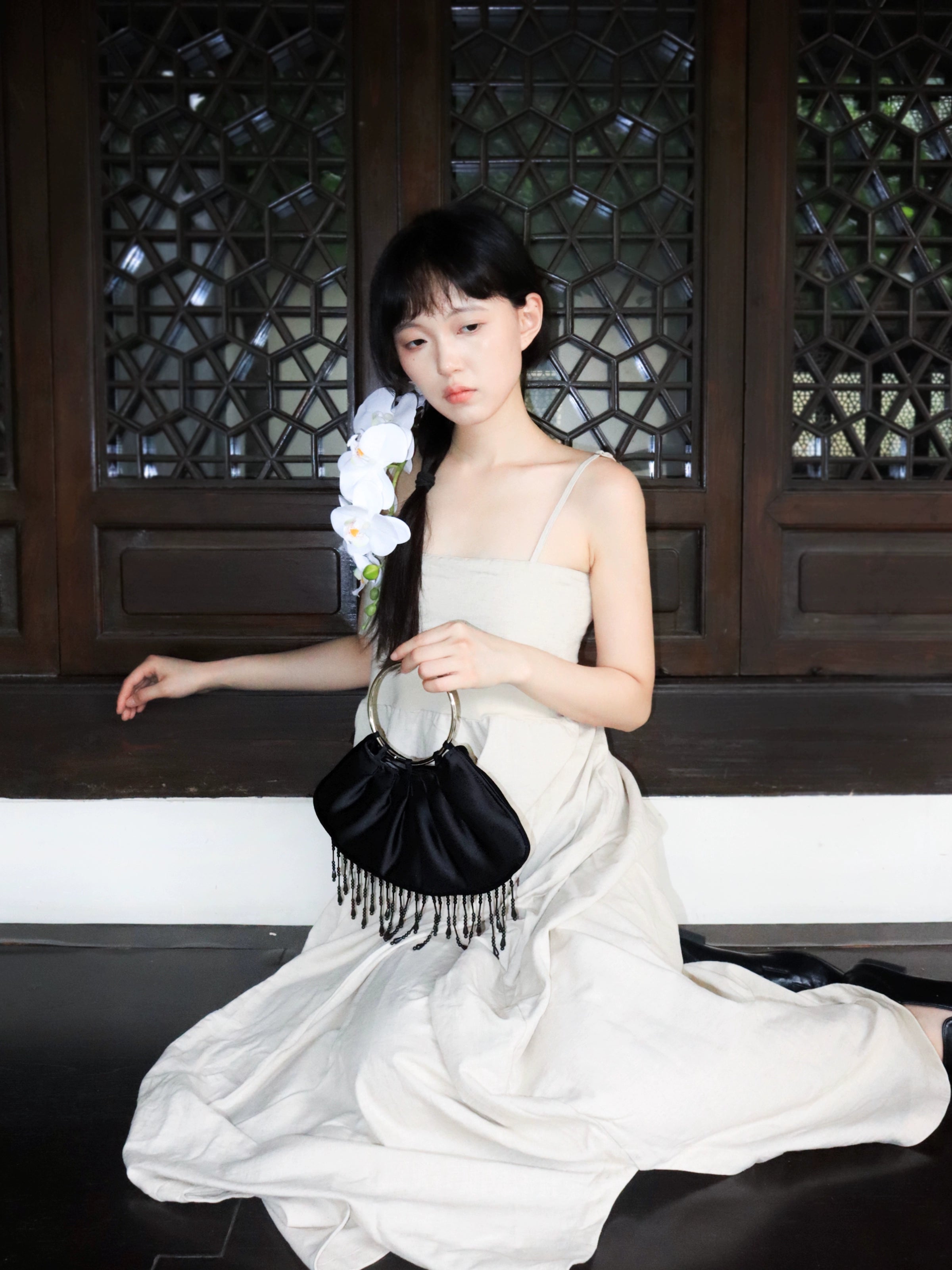 Heelwood New Chinese Tassel Portable Cloud Bag